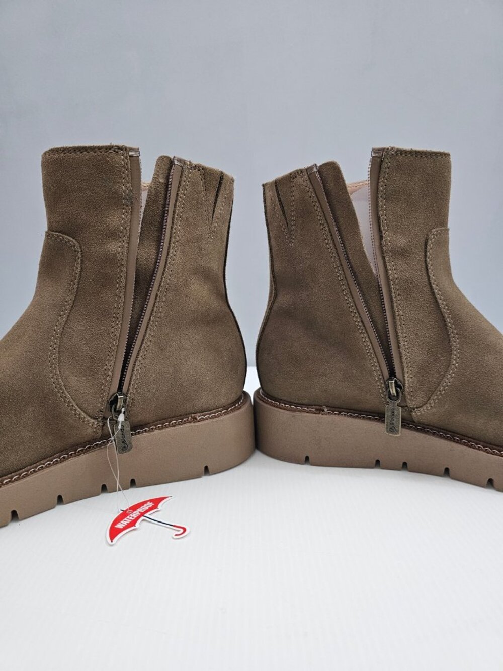 Blondo Moona Waterproof Ankle Boot Womens 9 Brown Suede Platform Comfort NEW - Picture 4 of 15